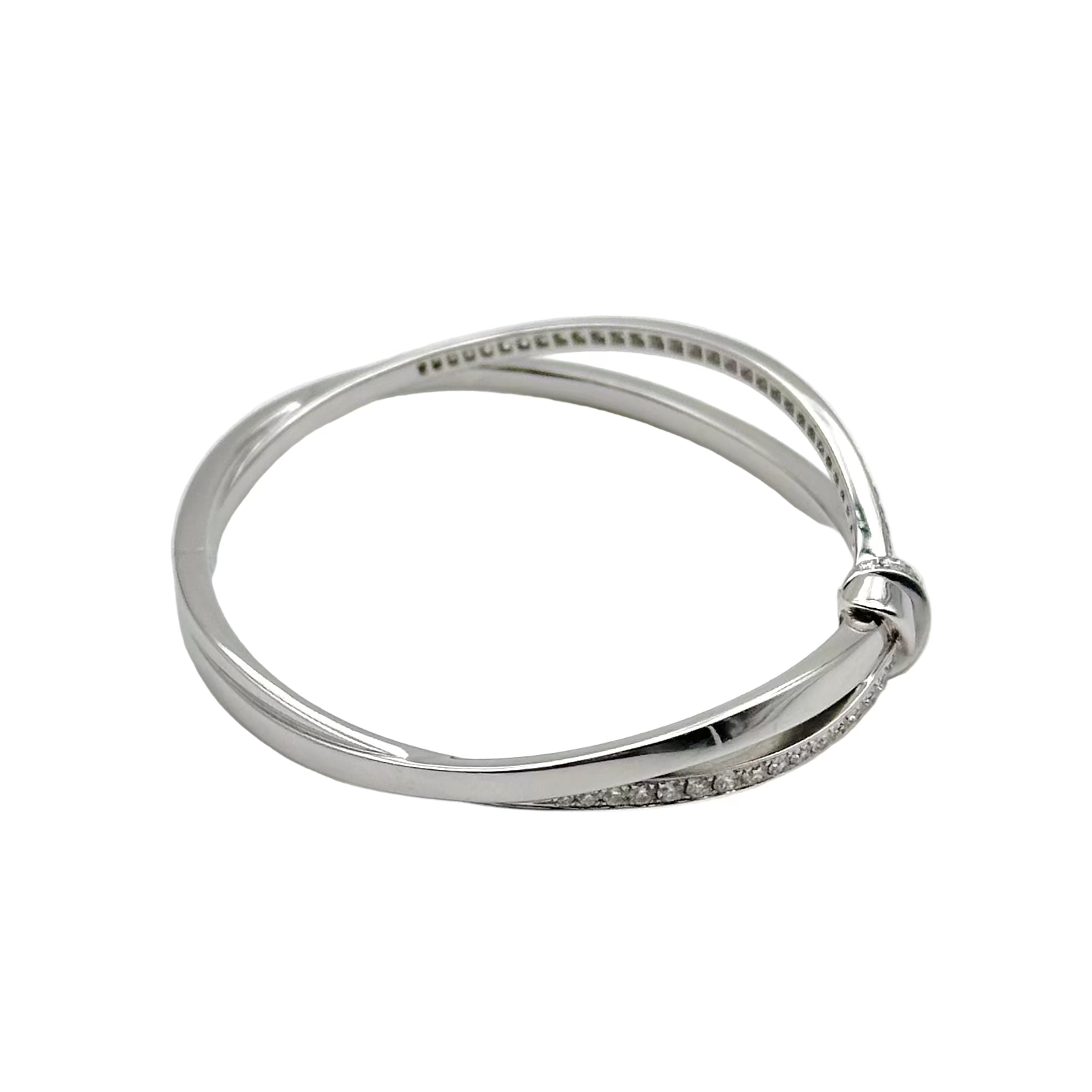 Bracelet Jonc CHAUMET Liens Séduction en or blanc et diamants