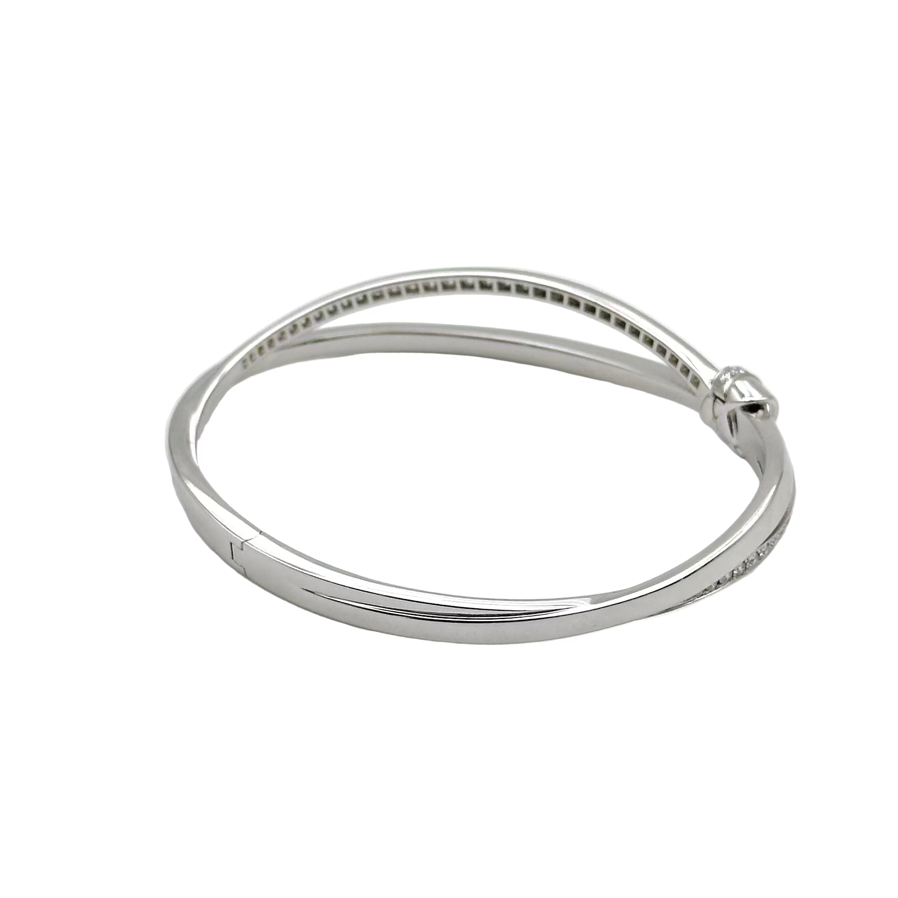 CHAUMET "Liens Séduction" bangle bracelet in white gold and diamonds