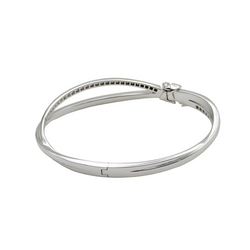 CHAUMET "Liens Séduction" bangle bracelet in white gold and diamonds