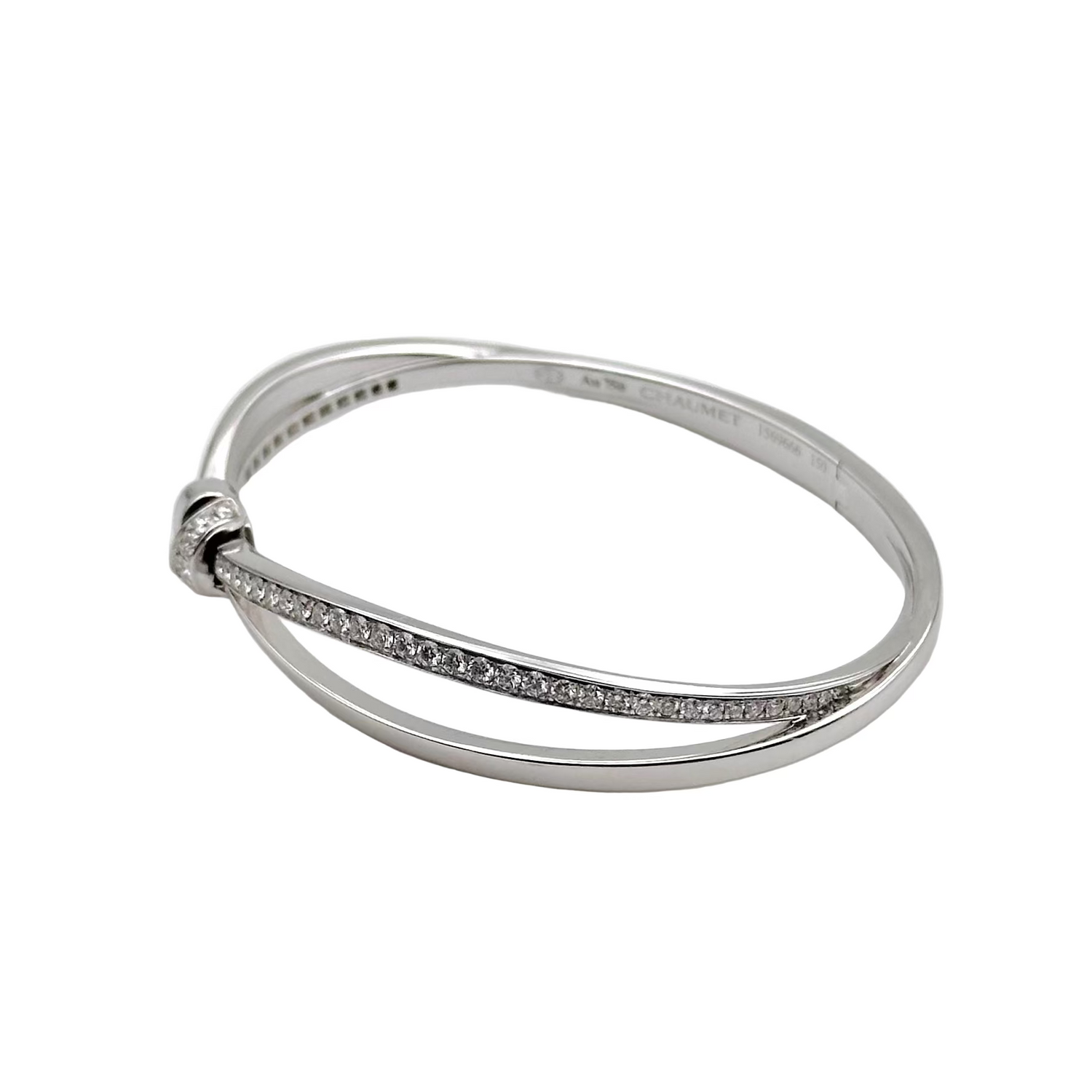 CHAUMET "Liens Séduction" Bangle in white gold and diamonds