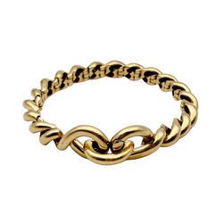 Bracelet Maille HERMÈS Torsade en or jaune