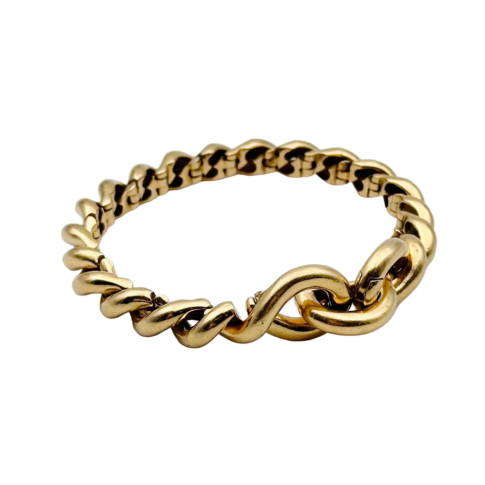 Bracelet Maille HERMÈS Torsade en or jaune