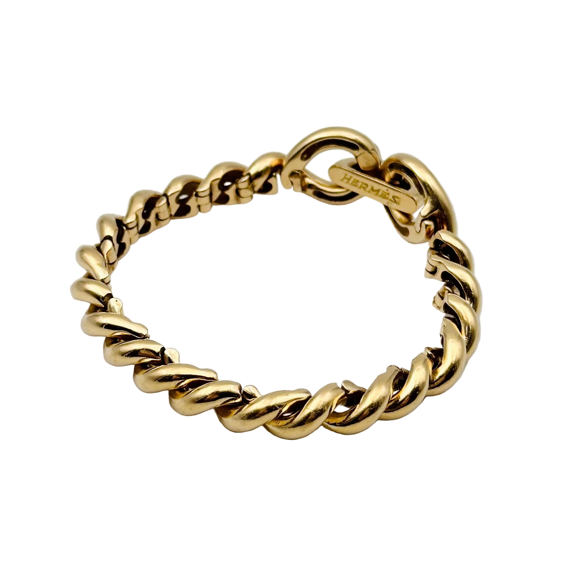 Bracelet Maille HERMÈS Torsade en or jaune