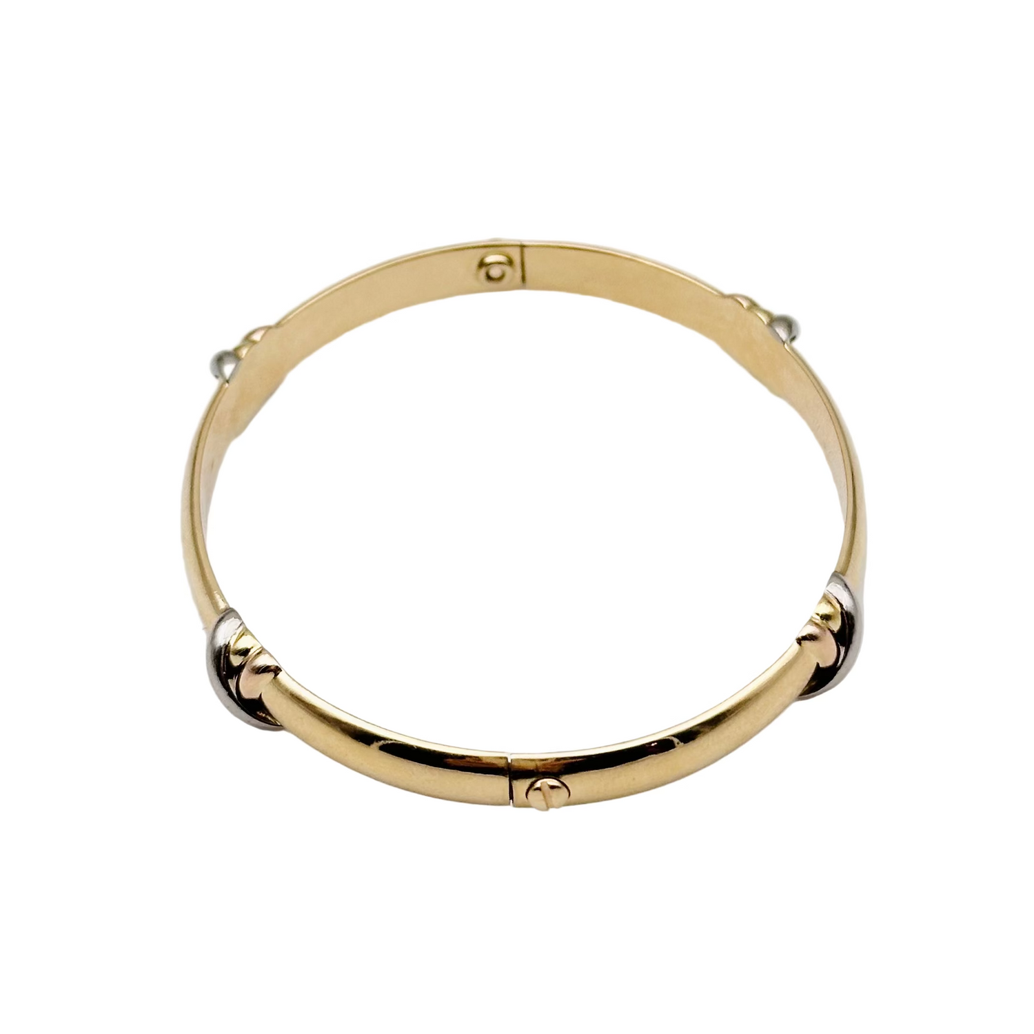 Cartier "Trinity" bangle bracelet in yellow gold, white gold and rose gold