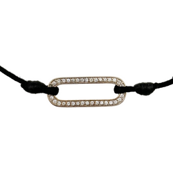 Bracelet DINH VAN "Maillon" en or blanc et diamants