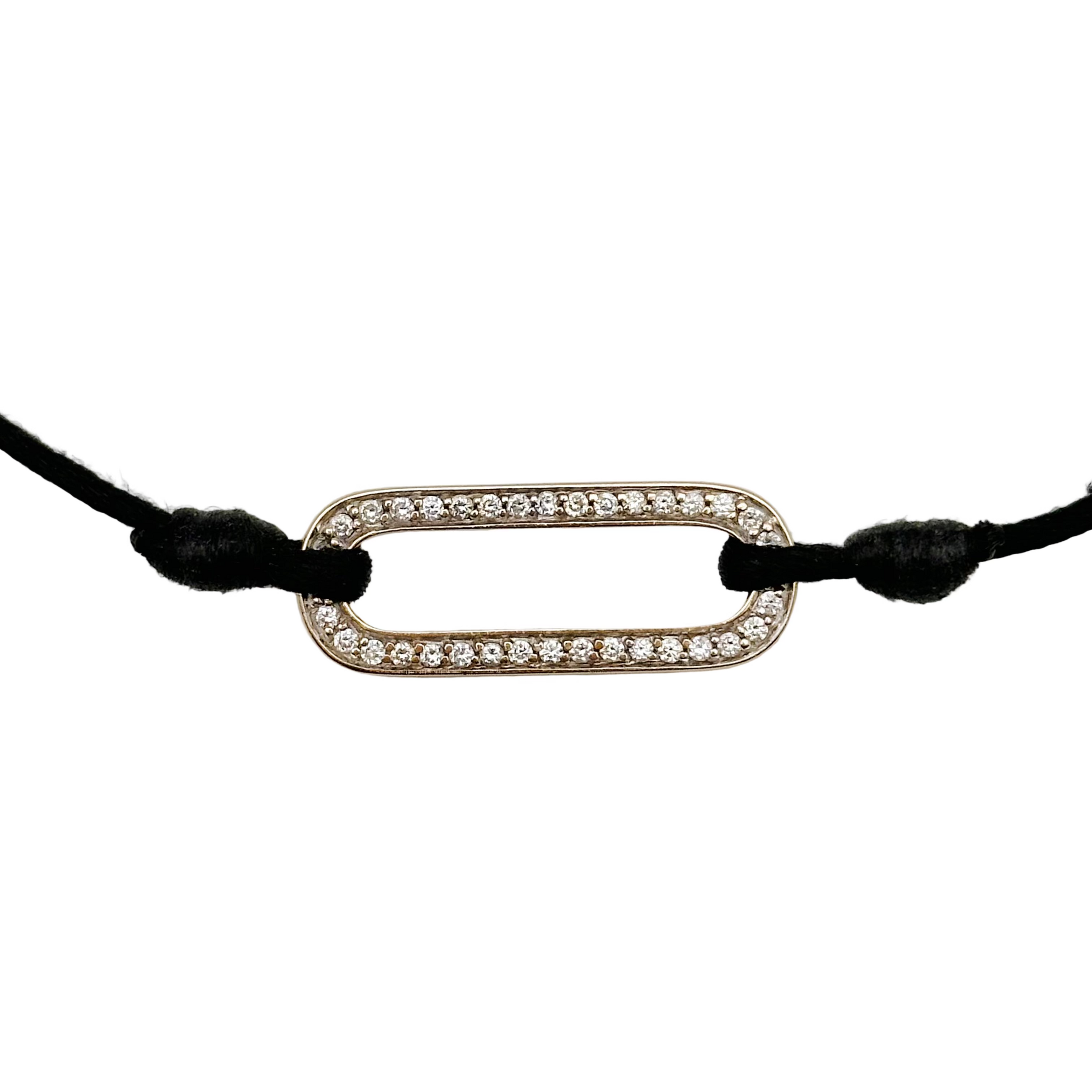 Bracelet DINH VAN "Maillon" en or blanc et diamants