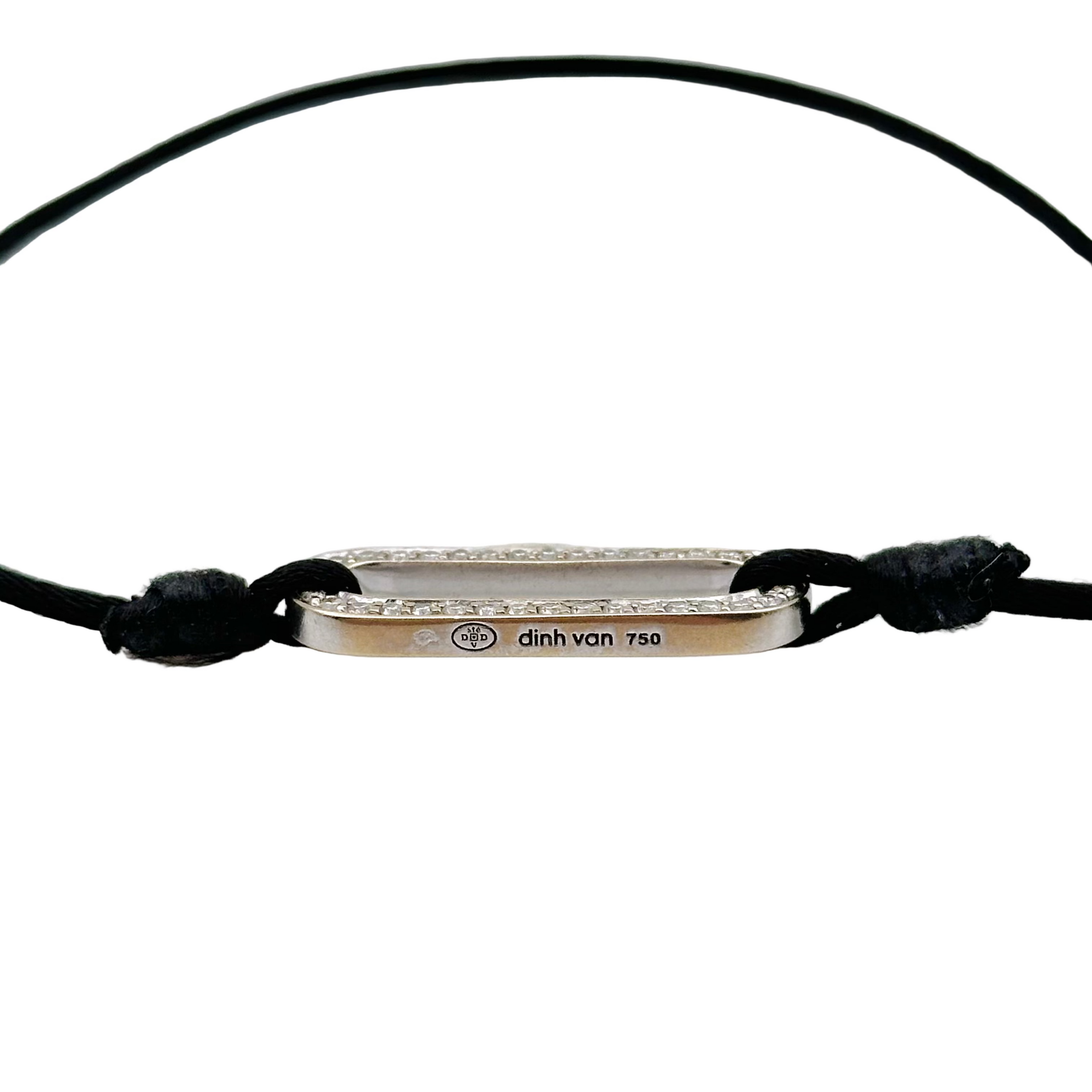 Bracelet DINH VAN "Maillon" en or blanc et diamants