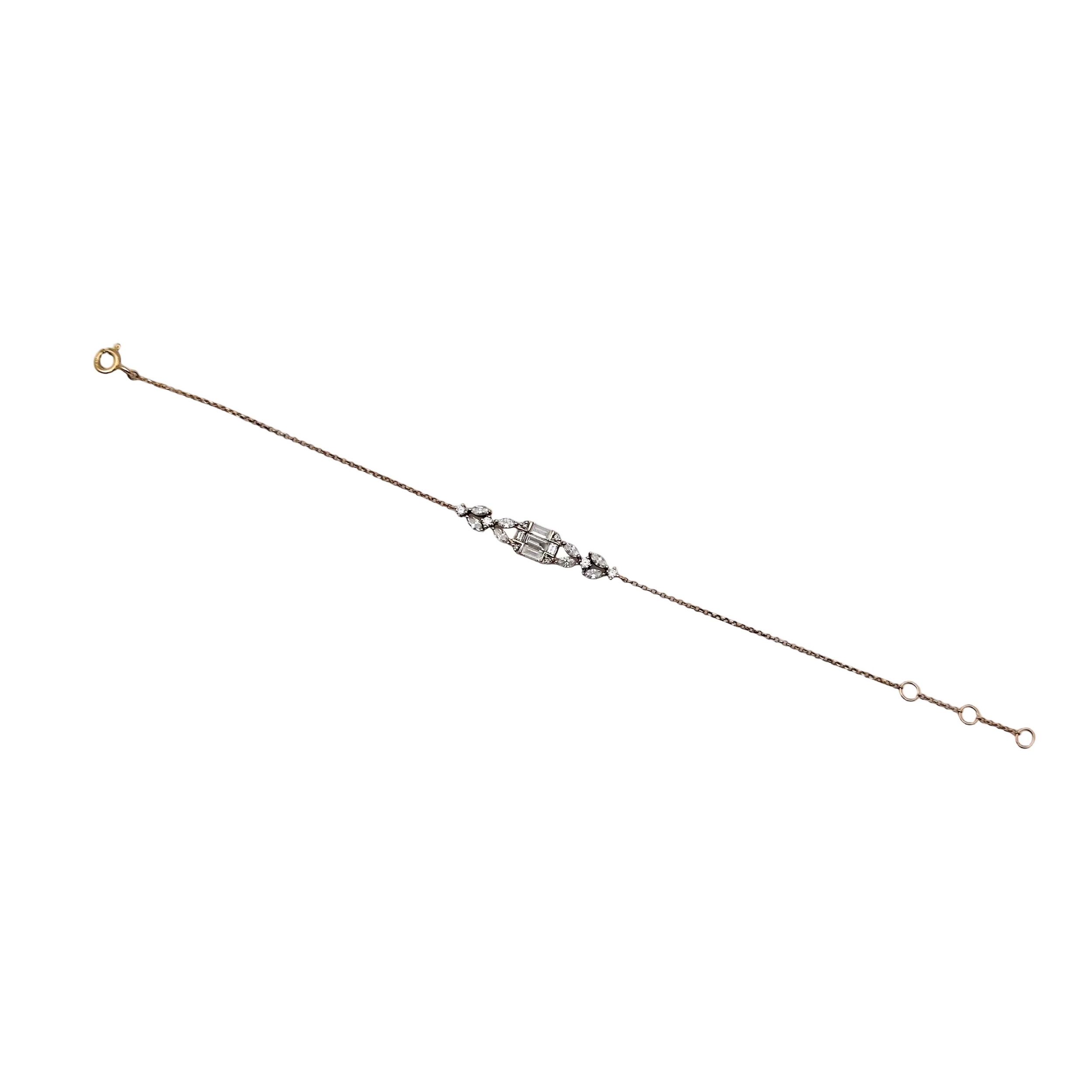 Bracelet en or rose et diamants