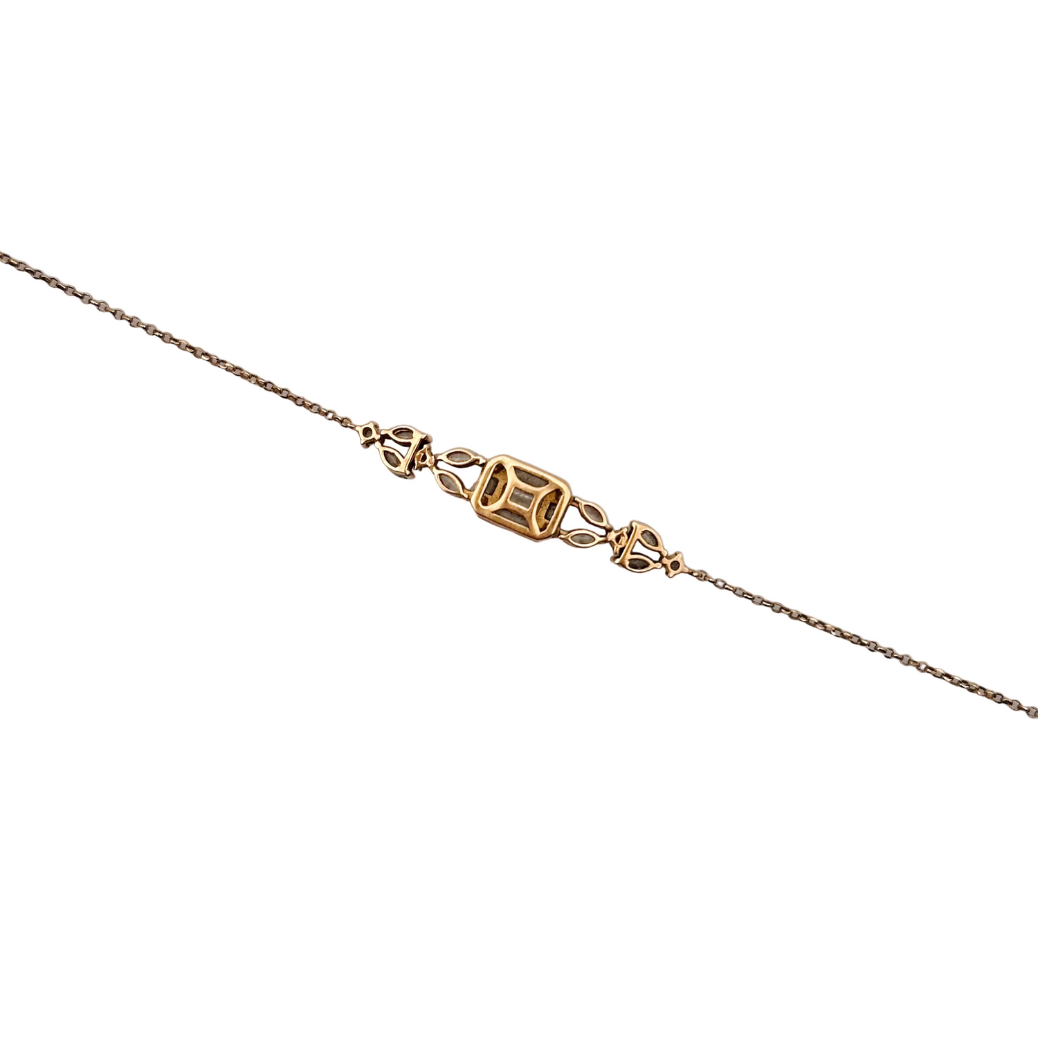 Rose gold and diamond bracelet
