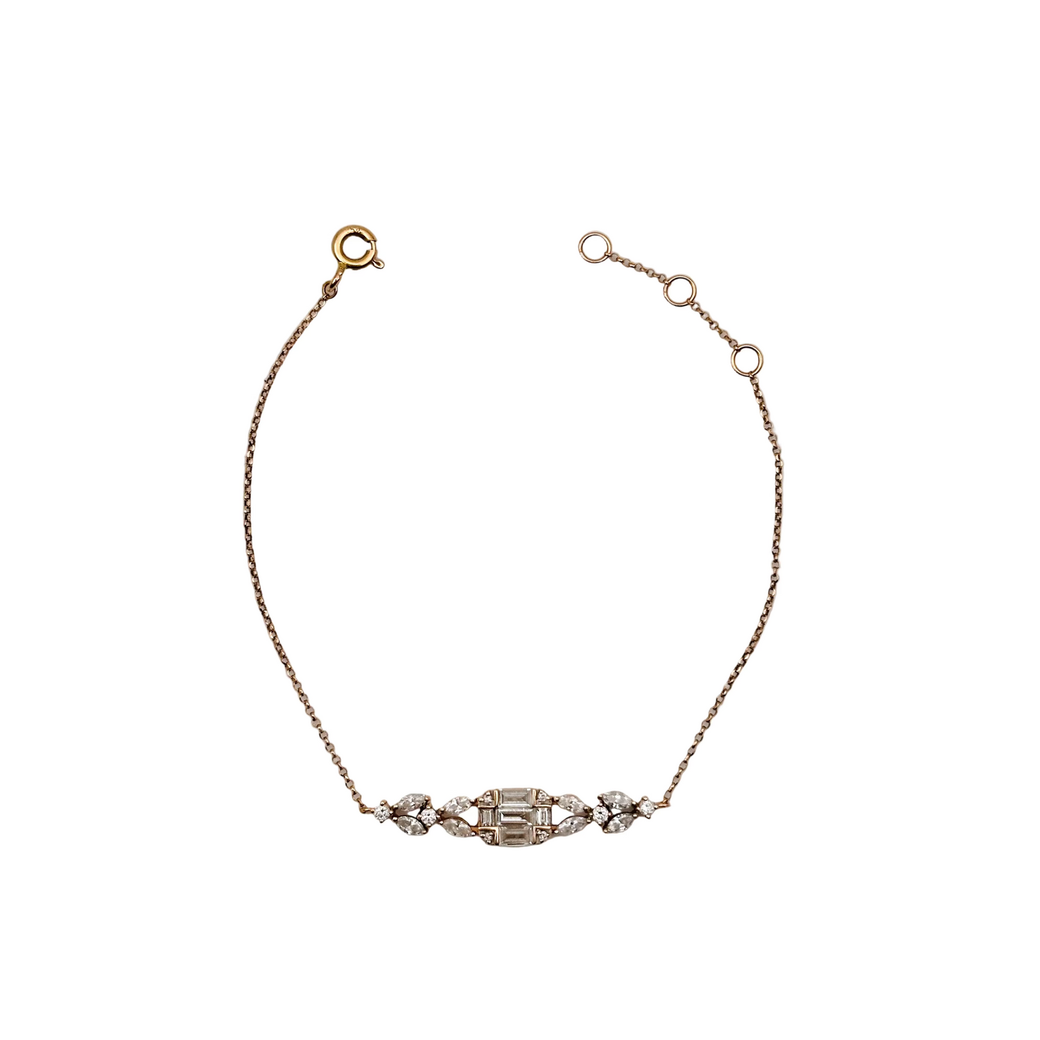 Rose gold and diamond bracelet