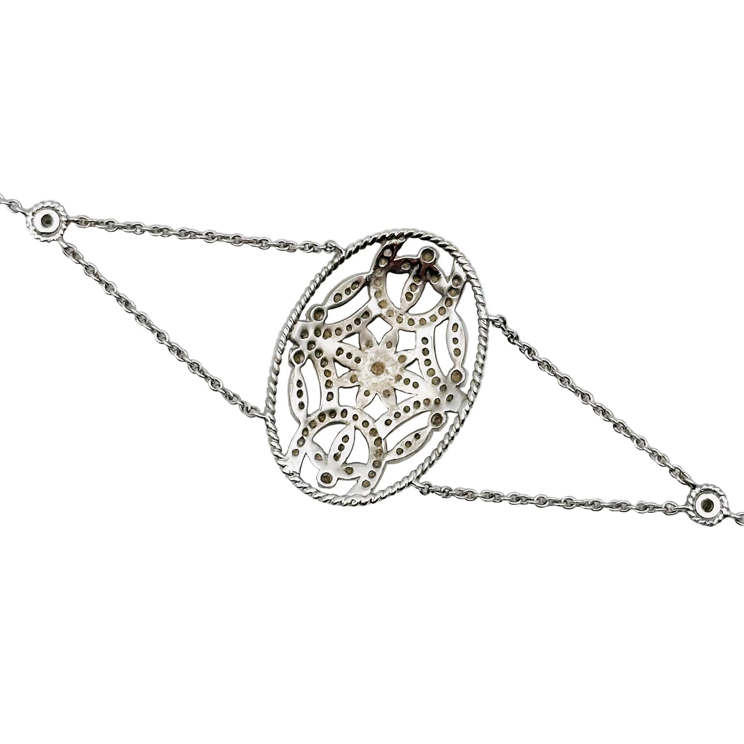 White gold and diamond bracelet