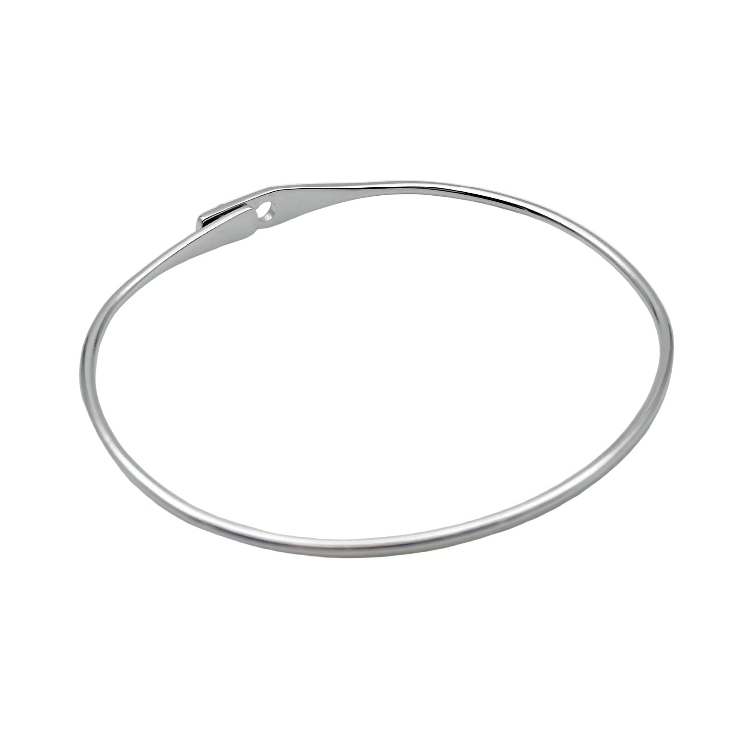 DINH VAN "Lock" Bangle Bracelet in white gold