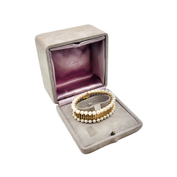 Bracelet Manchette POIRAY "Aphrodite" en or jaune et perles