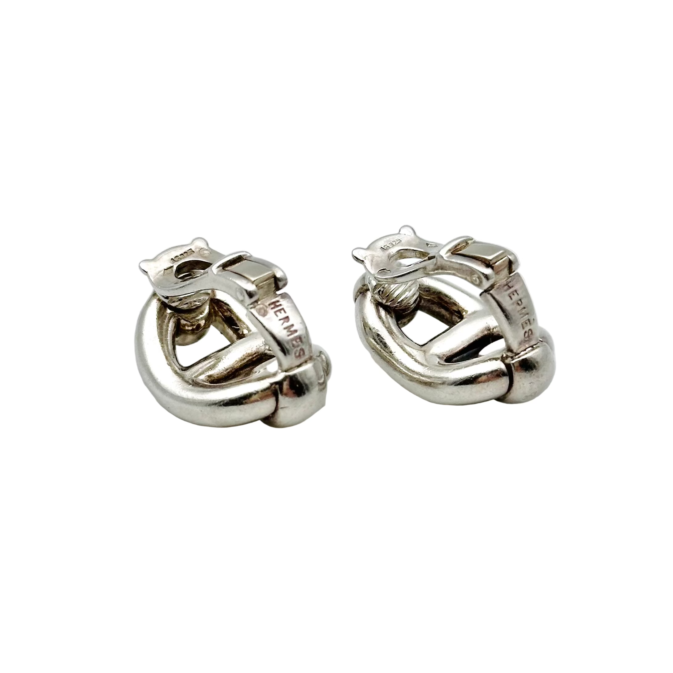 HERMÈS "Chaîne d'ancre" clip-on earrings in silver