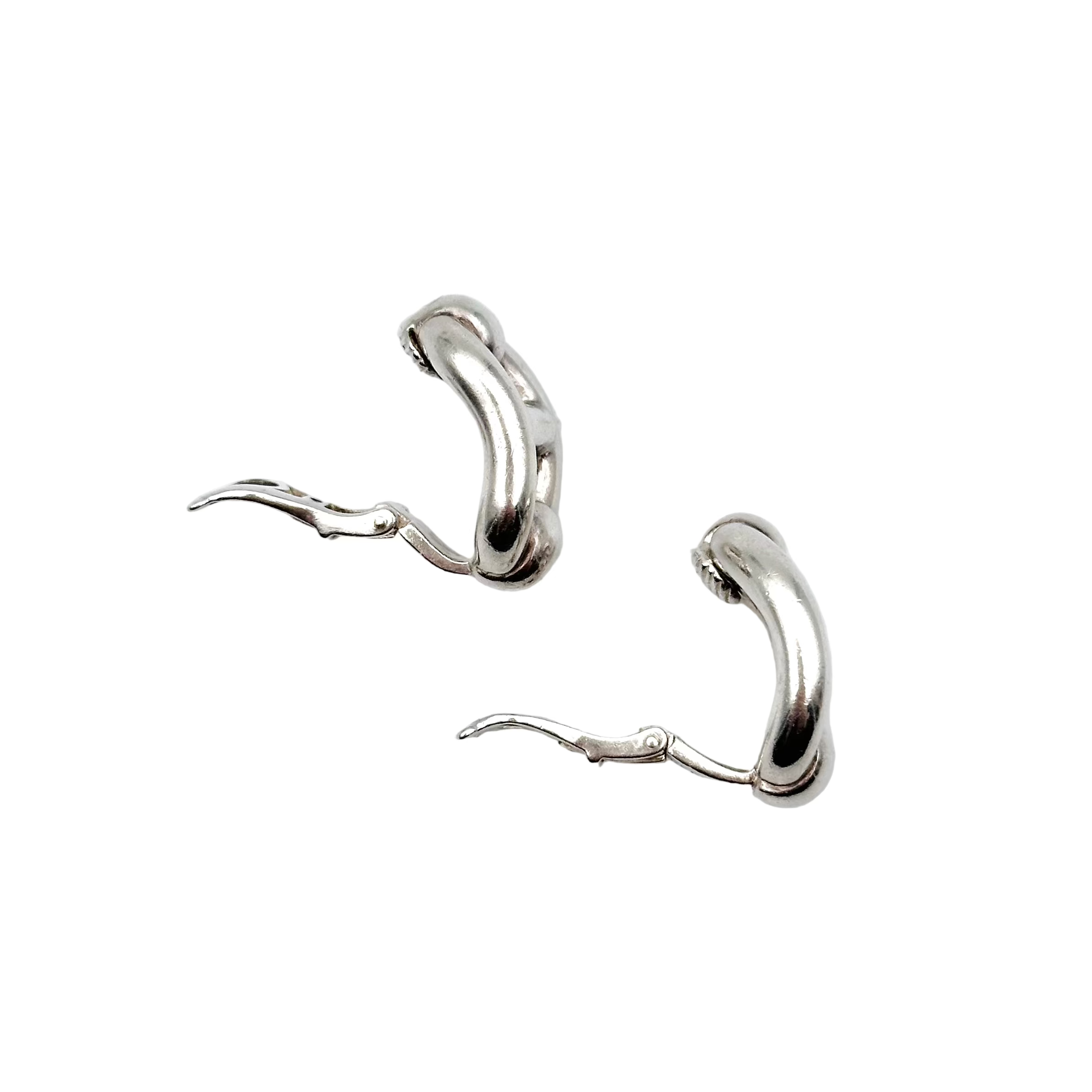HERMÈS "Chaîne d'ancre" clip-on earrings in silver