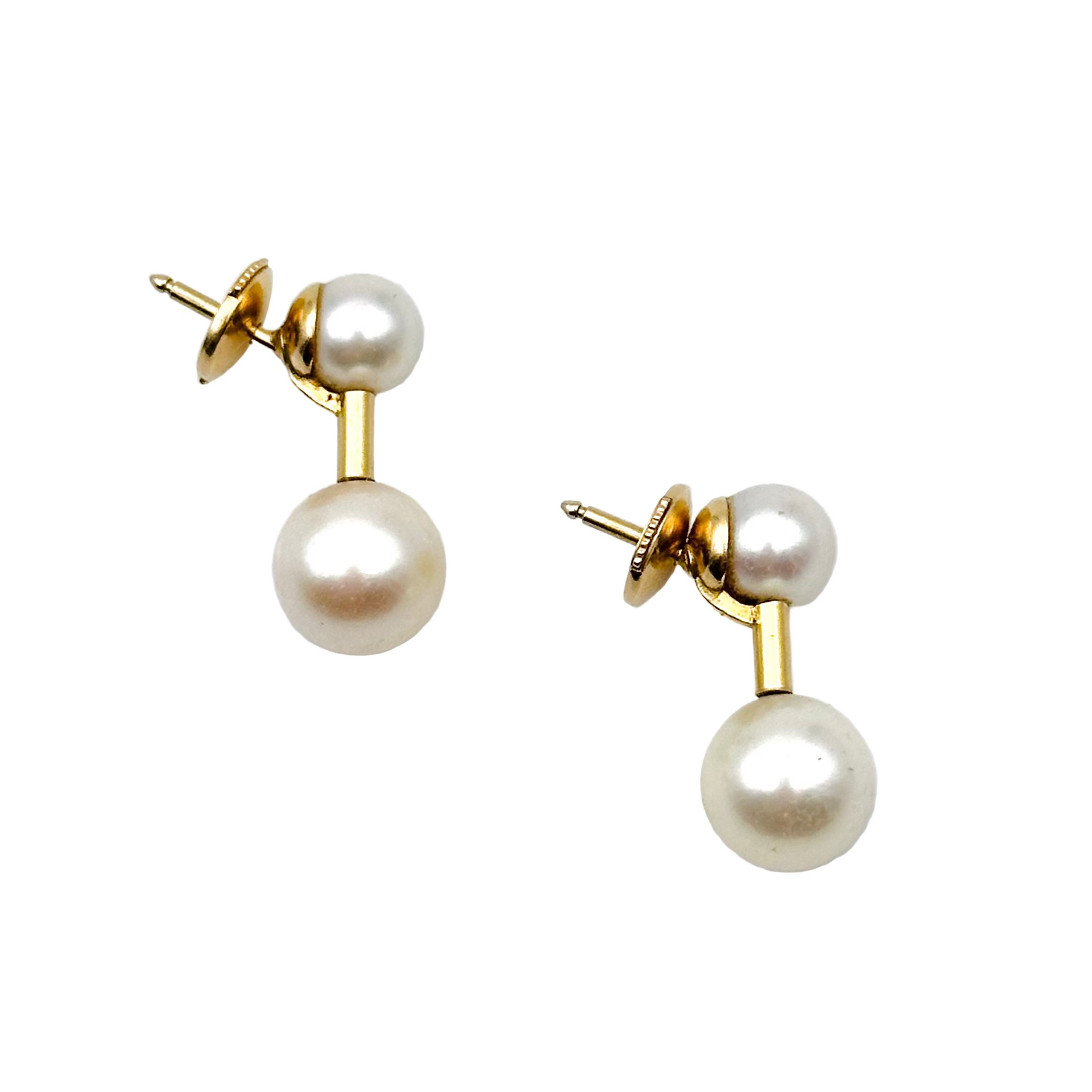 Boucles d'oreilles POIRAY en or jaune et perles