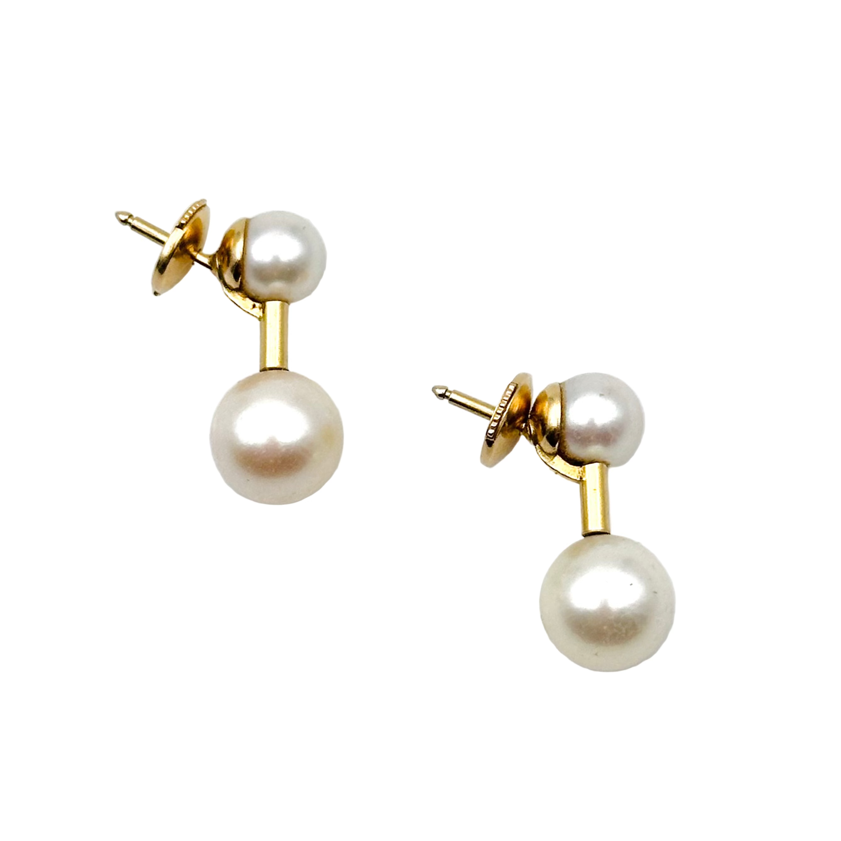 Boucles d'oreilles POIRAY en or jaune et perles