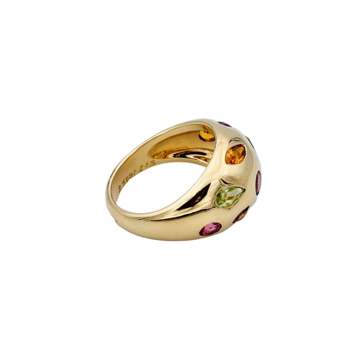 VAN CLEEF &amp; ARPELS bangle ring in yellow gold and precious stones