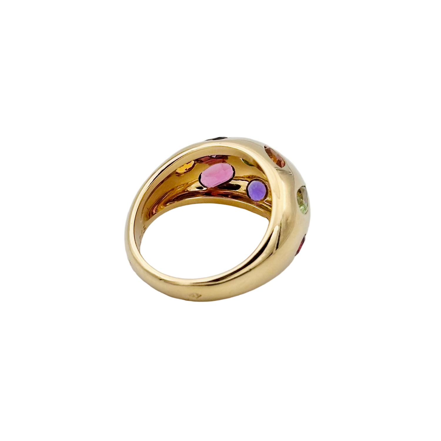 VAN CLEEF &amp; ARPELS bangle ring in yellow gold and precious stones