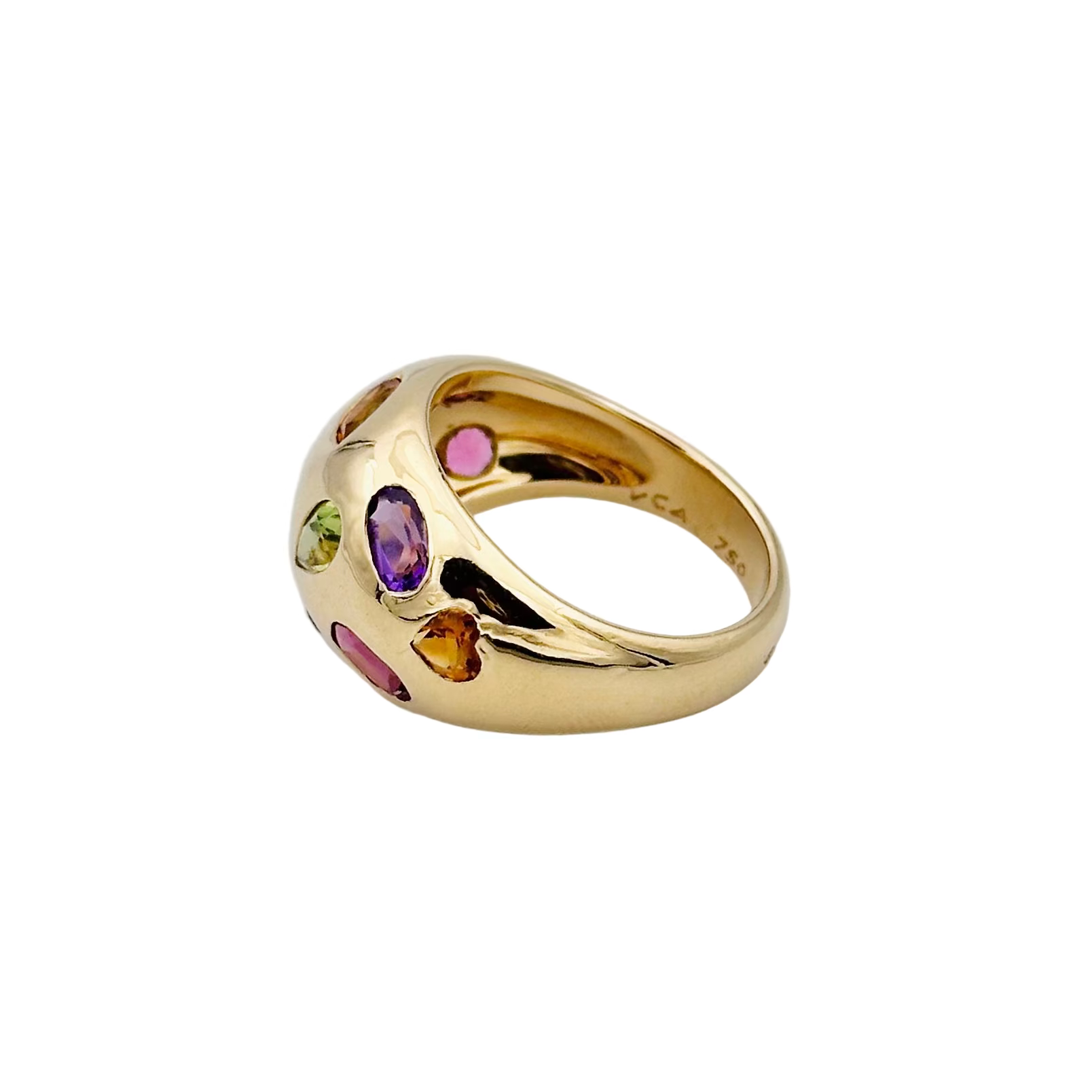 Bague Jonc VAN CLEEF & ARPELS en or jaune et pierres fines