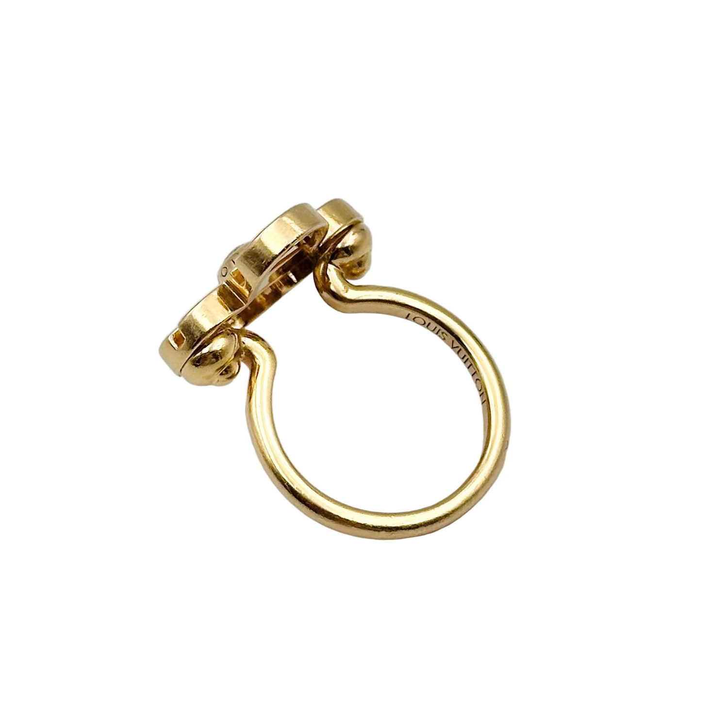LOUIS VUITTON "Star Blossom" Bangle Ring in yellow gold and diamonds