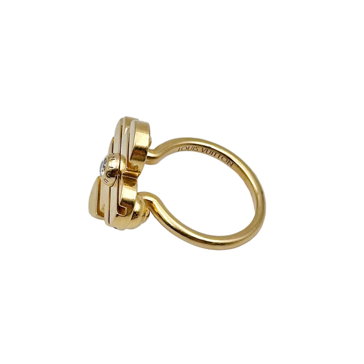 LOUIS VUITTON "Star Blossom" Bangle Ring in yellow gold and diamonds