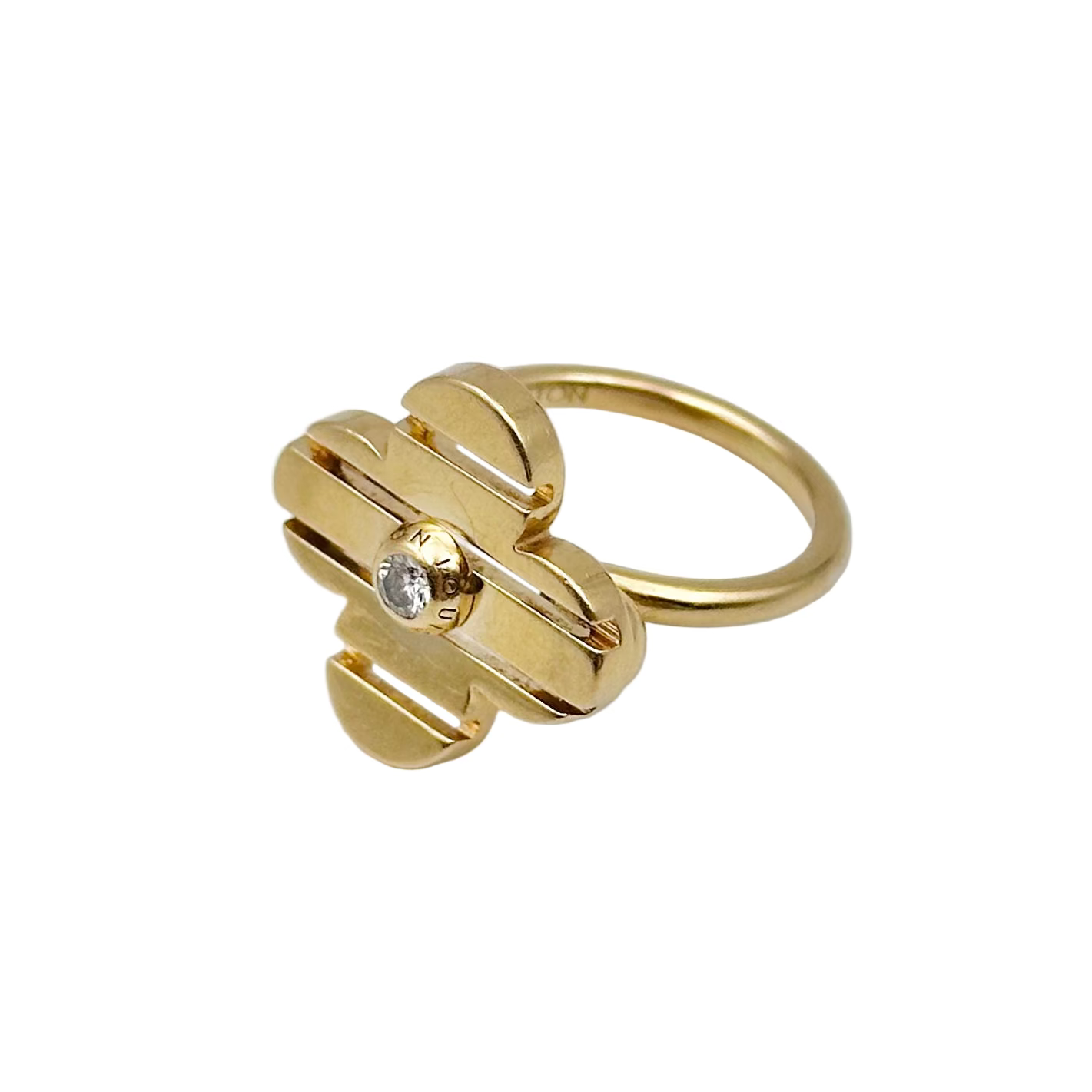 LOUIS VUITTON "Star Blossom" Bangle Ring in yellow gold and diamonds