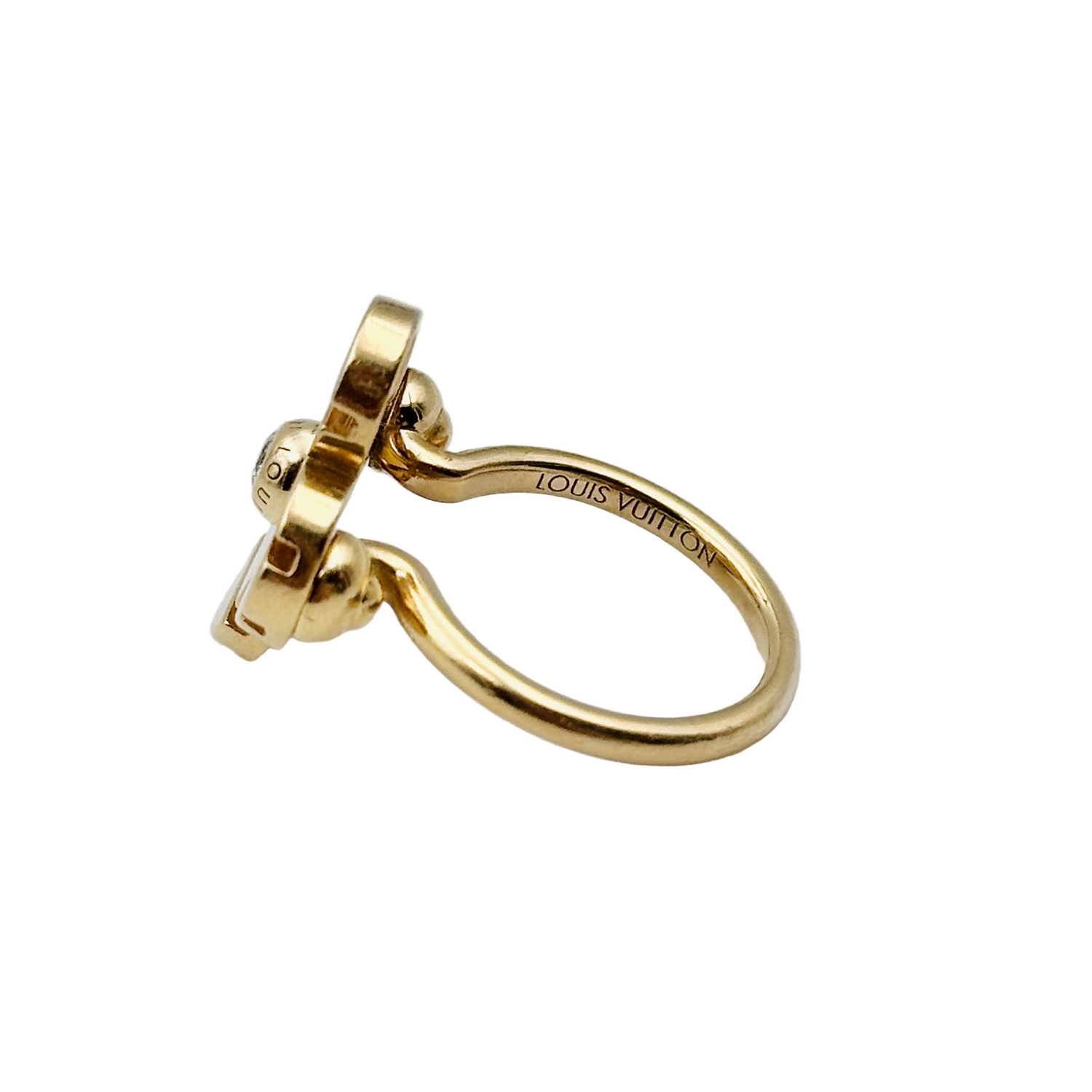 LOUIS VUITTON "Star Blossom" Bangle Ring in yellow gold and diamonds