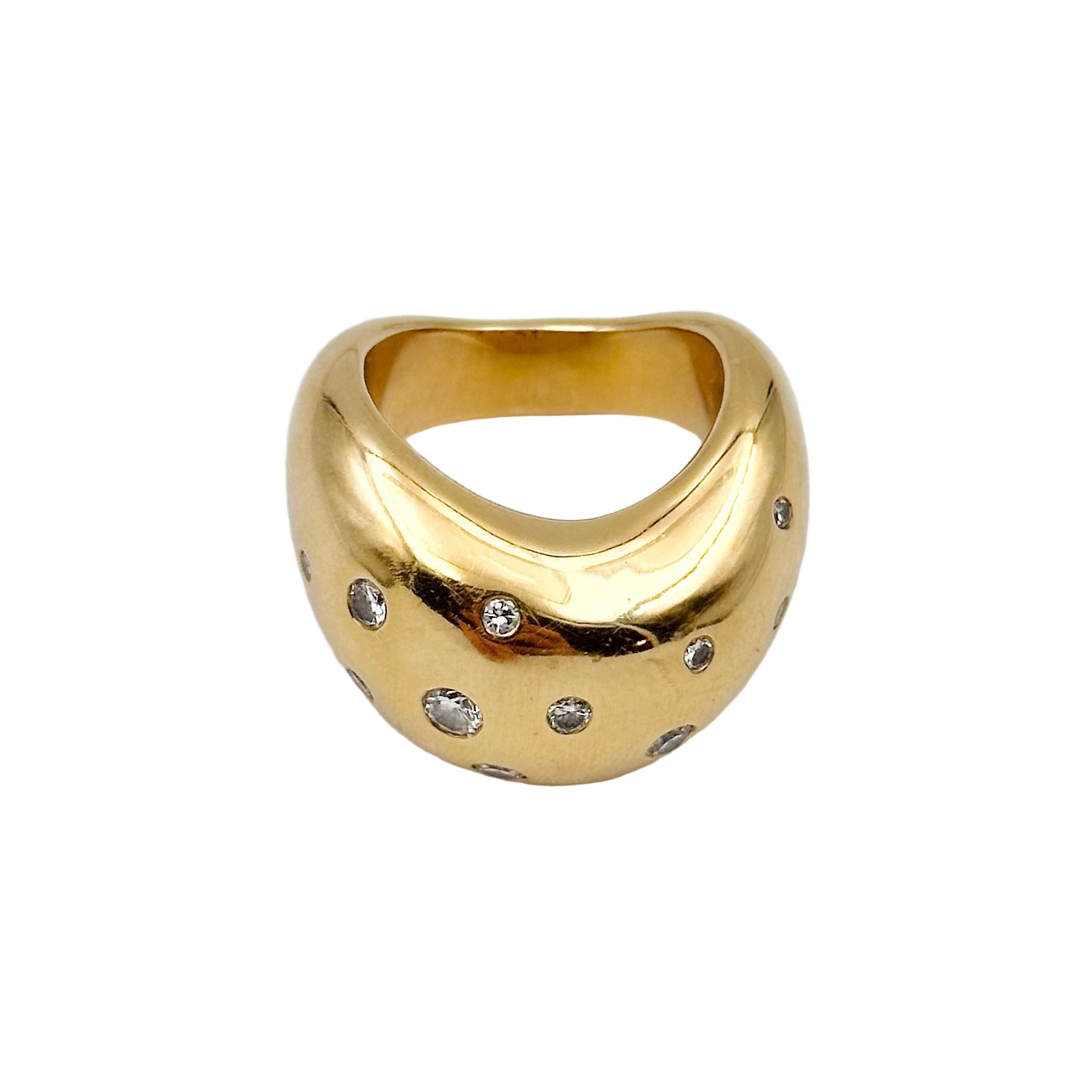 Bague FRED Mouvementée en or jaune et diamants