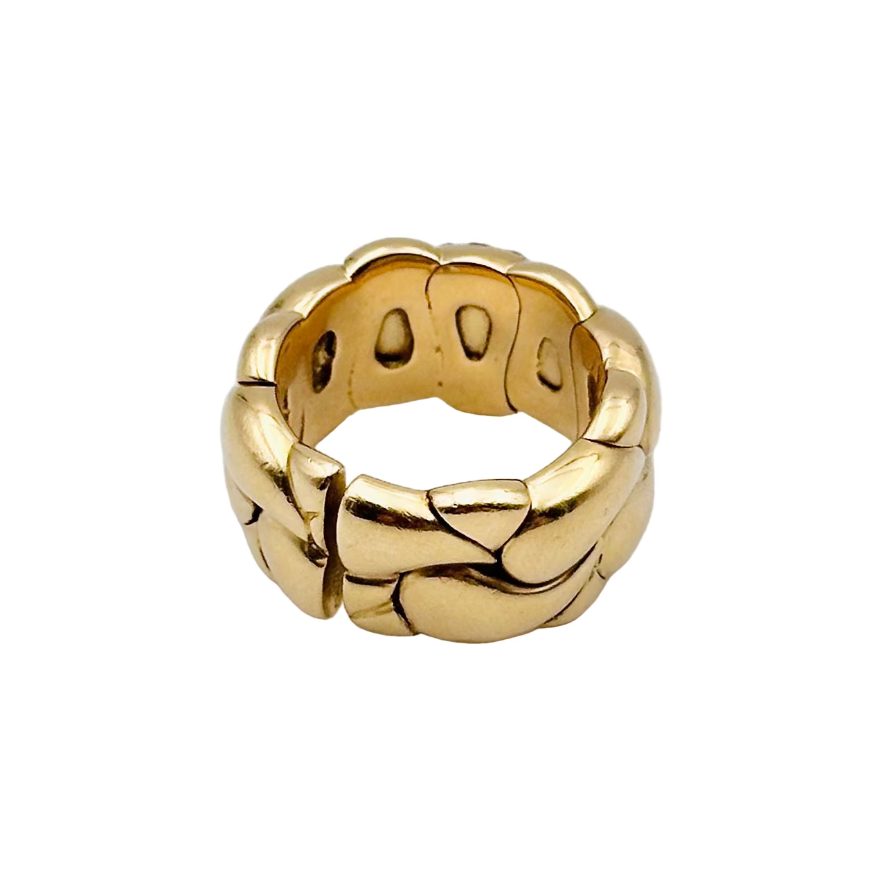 CHOPARD "Cashmir" band ring in yellow gold and diamonds