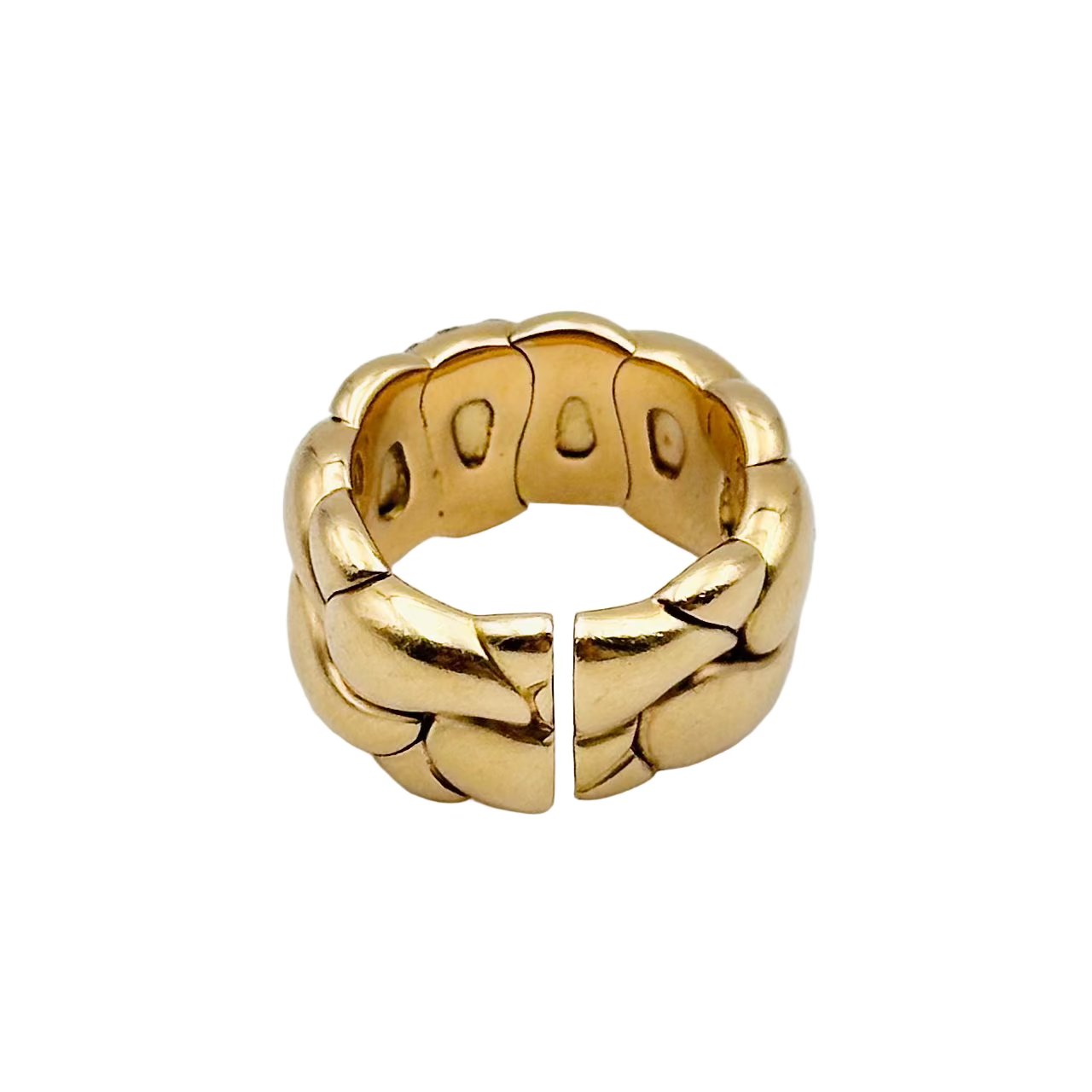 CHOPARD "Cashmir" band ring in yellow gold and diamonds