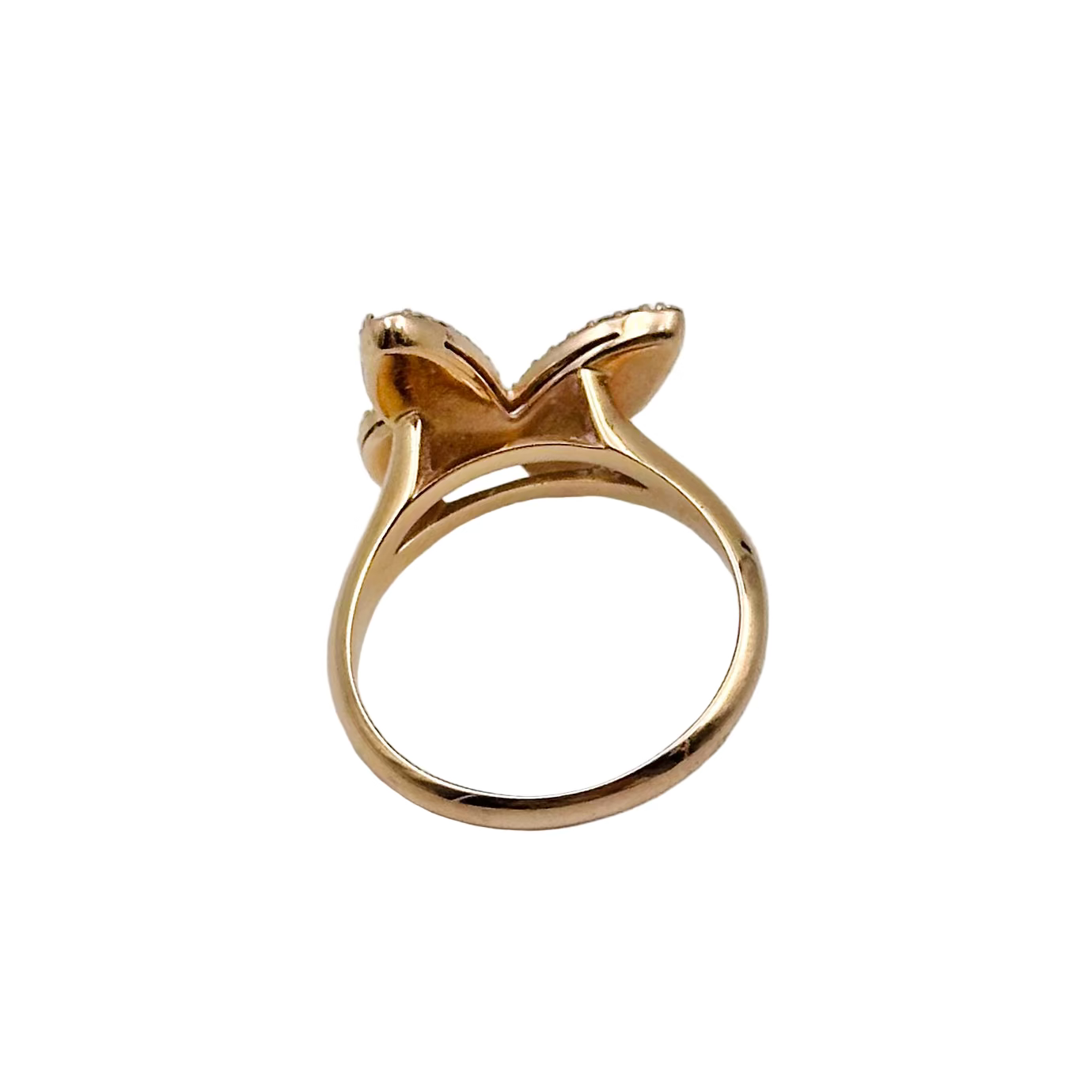 Ring Butterfly in yellow gold and diamonds.