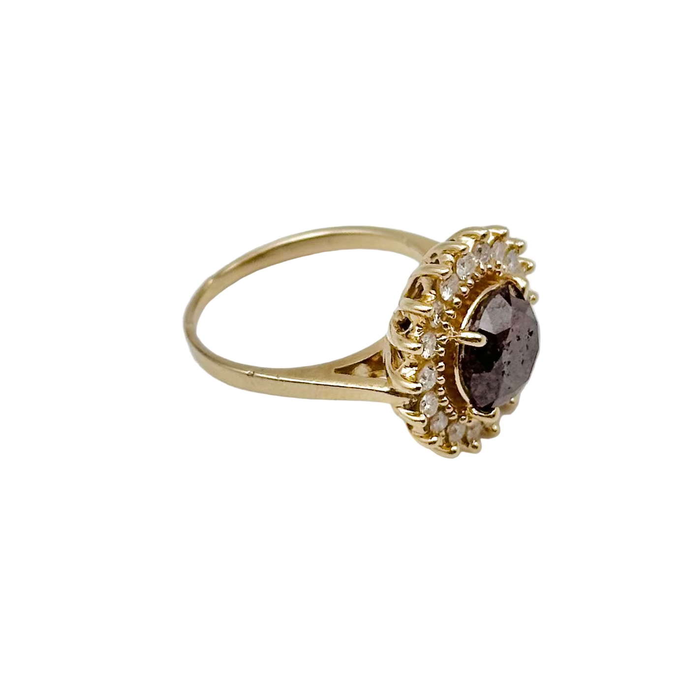 Bague Entourage en or jaune et diamant