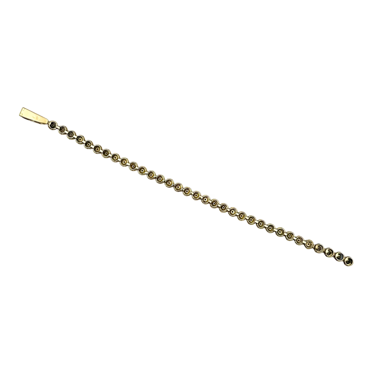 Tennis Line Bracelet in Yellow Gold and Diamonds