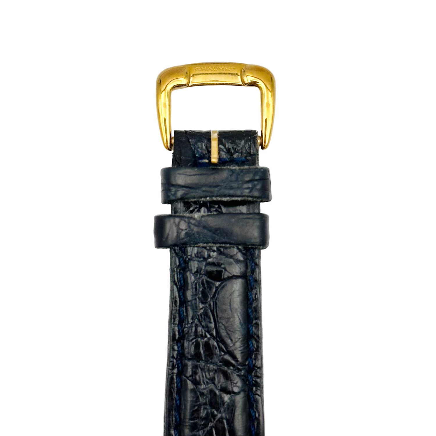 CHAUMET "Elysée" Watch in yellow gold, steel, leather, Mother-of-pearl and Diamonds