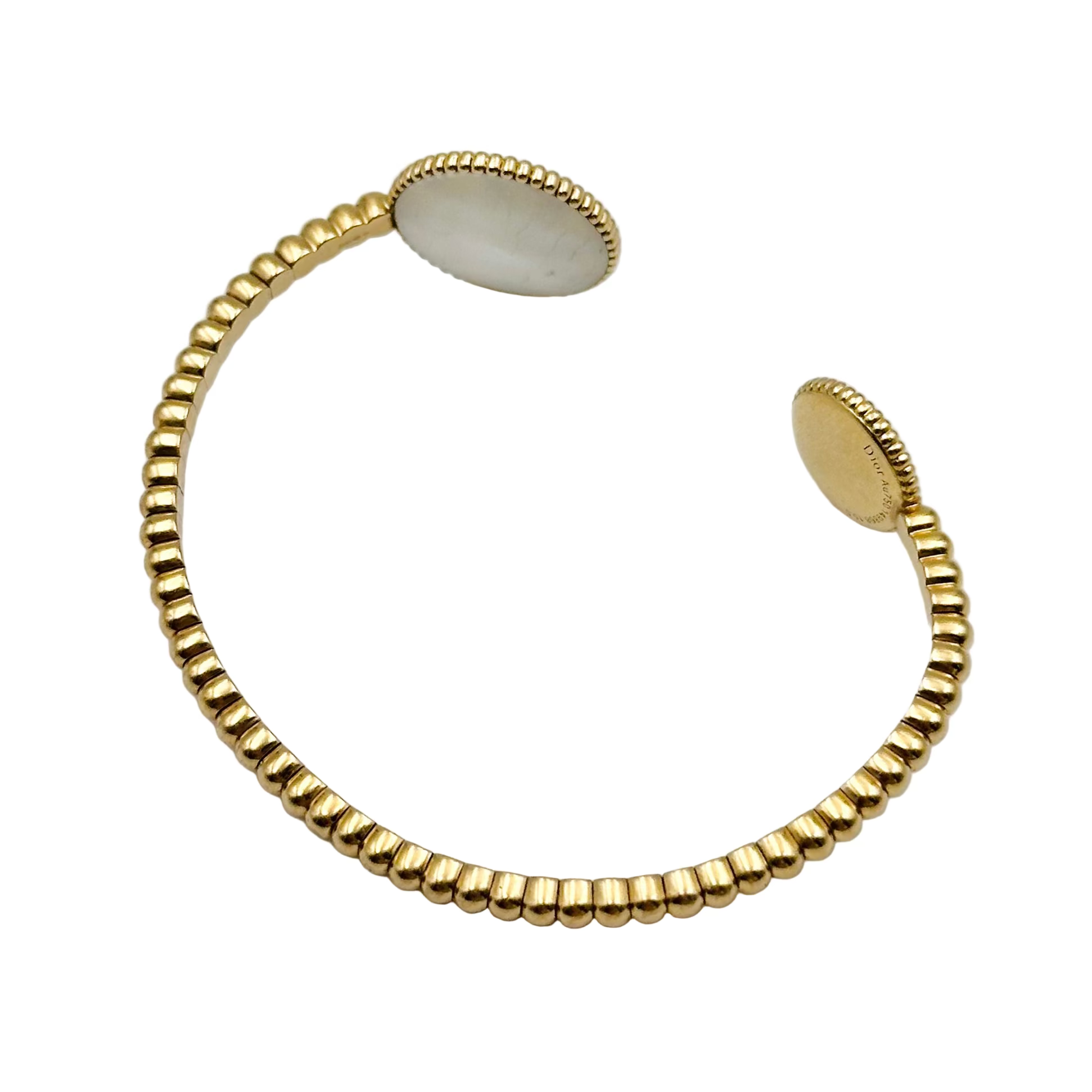 DIOR "Rose des Vents" bangle bracelet in yellow gold, mother-of-pearl and diamond
