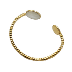 DIOR "Rose des Vents" bangle bracelet in yellow gold, mother-of-pearl and diamond