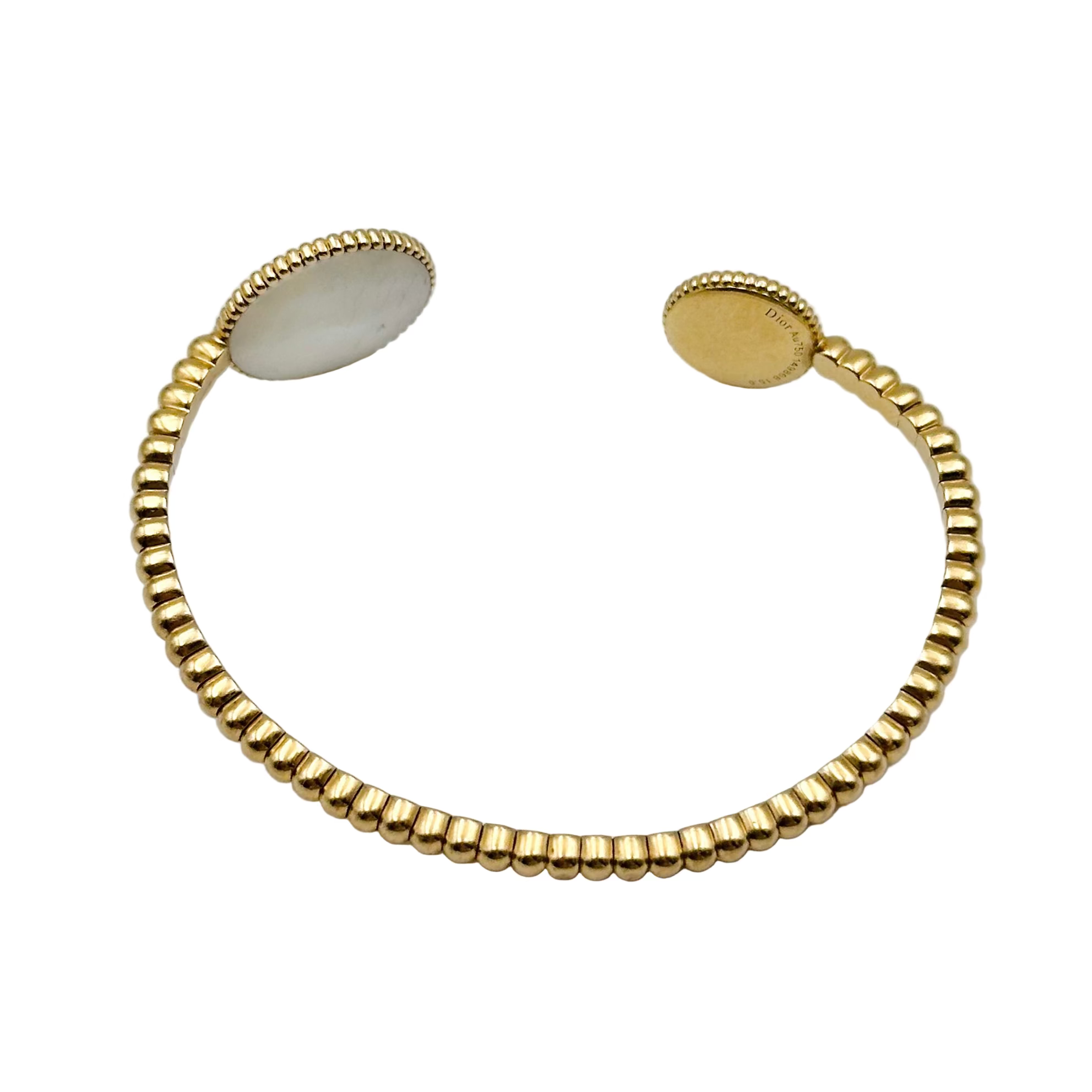 Bracelet Jonc DIOR Rose des Ventes en or jaune, nacre et diamant