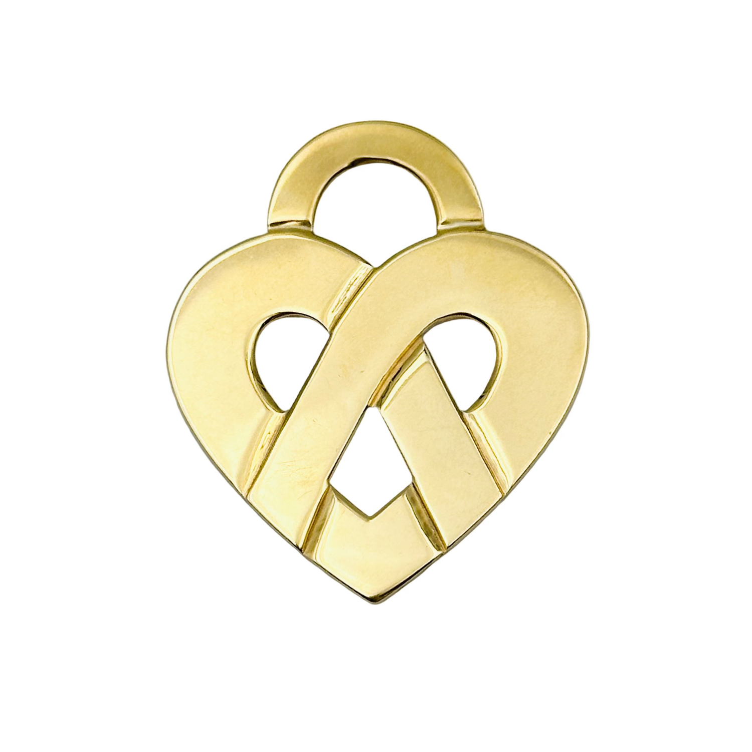 Pendentif POIRAY Coeur entrelacé en or jaune