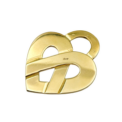 Pendentif POIRAY Coeur entrelacé en or jaune