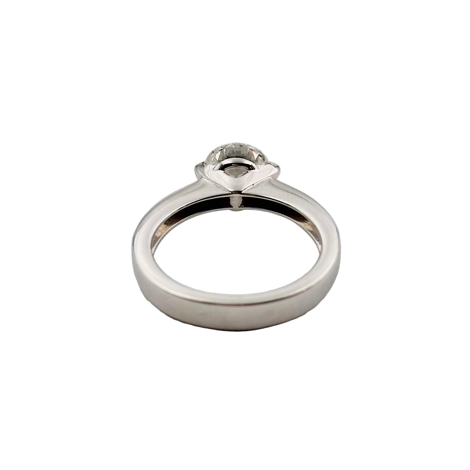 Bague solitaire diamant et or blanc