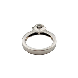Bague solitaire diamant et or blanc