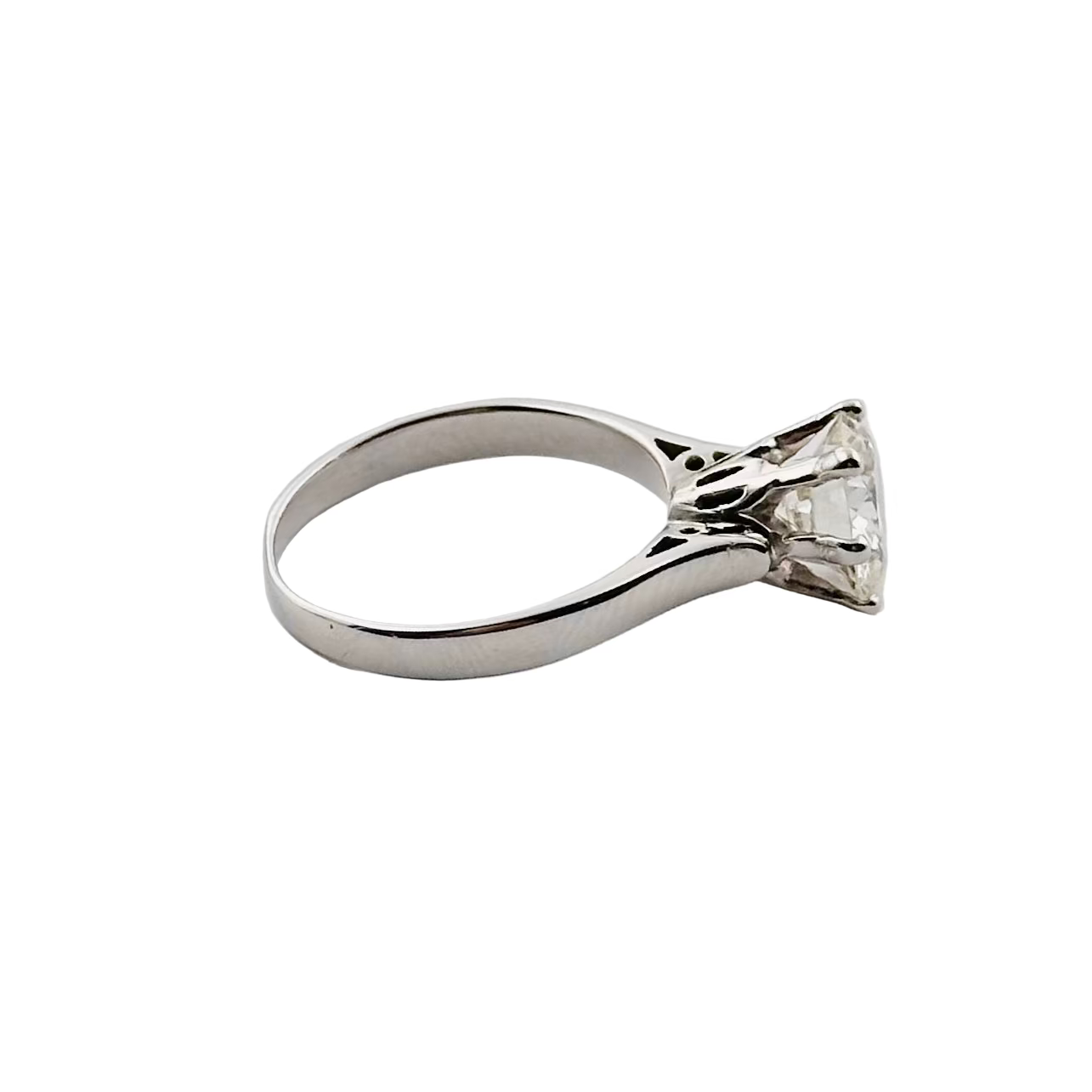 Ring Solitaire in white gold and diamond