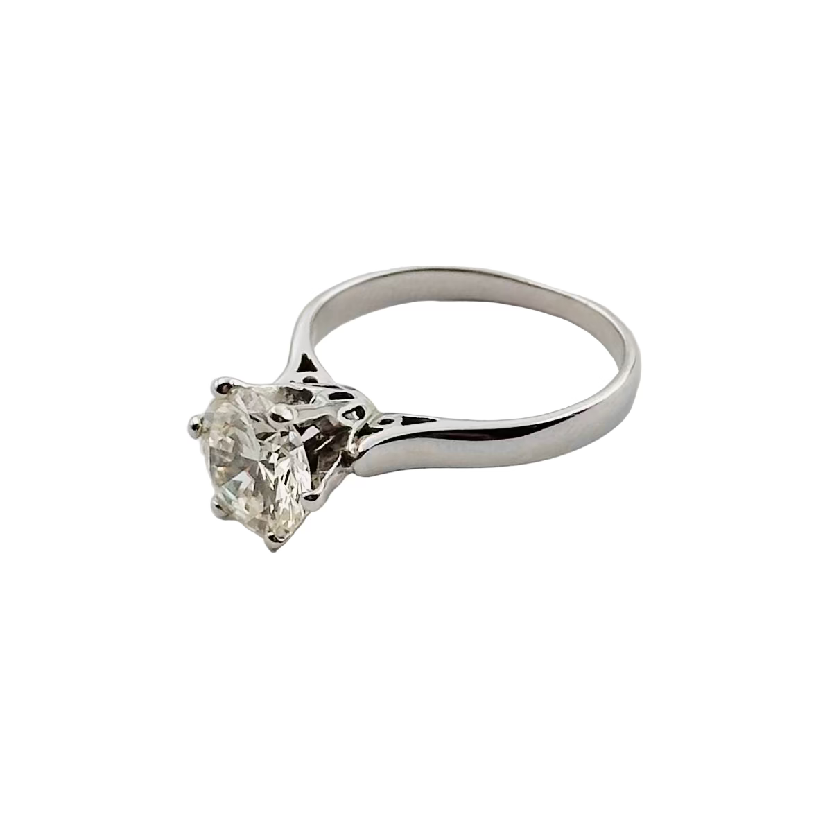 Bague Solitaire en or blanc et diamant