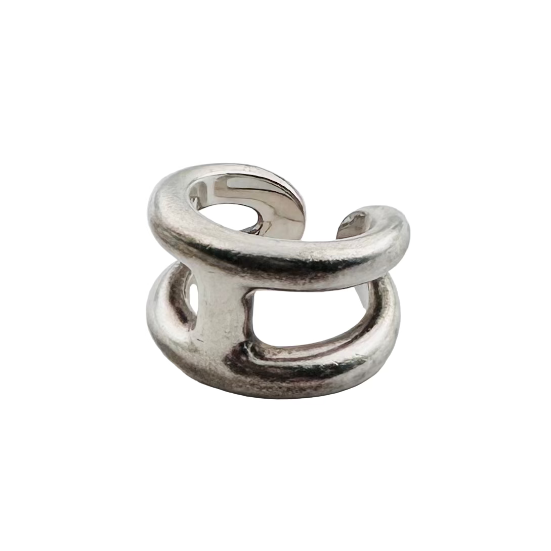 HERMÈS "Osmose" Silver Band Ring