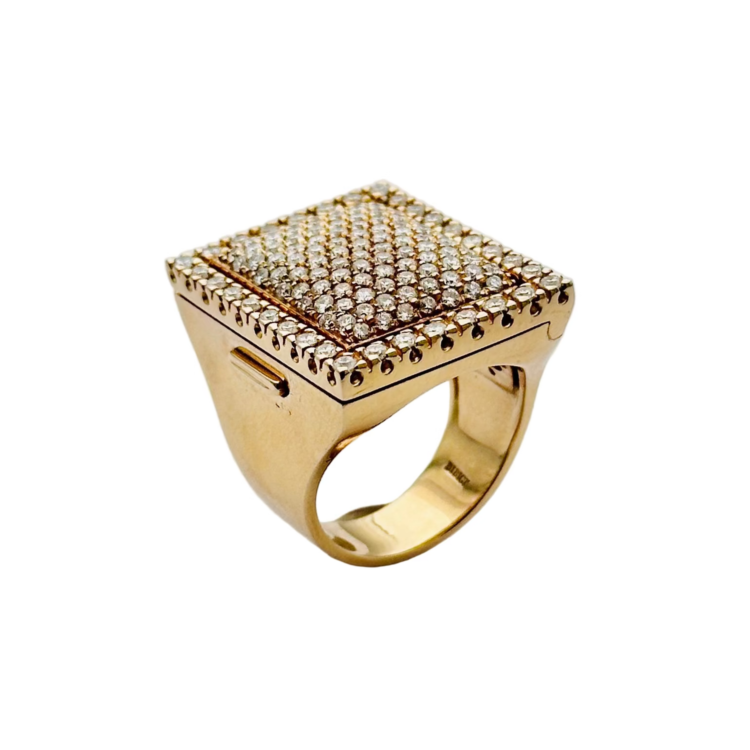 BIBIGI Interchangeable Cocktail Ring in yellow gold, chalcedony, emeralds, rubies, sapphires, turquoise, and diamonds