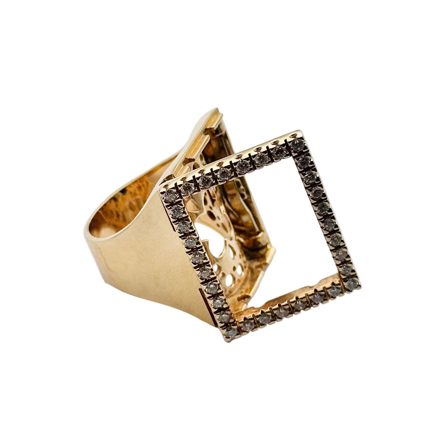 BIBIGI Interchangeable Cocktail Ring in yellow gold, chalcedony, emeralds, rubies, sapphires, turquoise, and diamonds