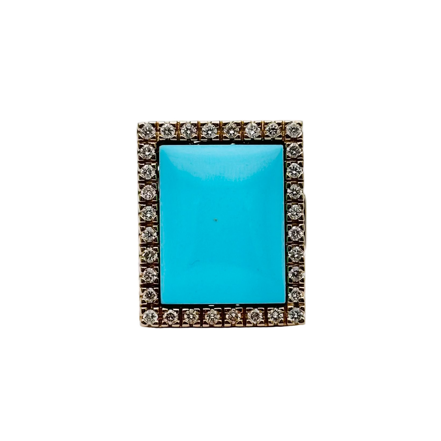 BIBIGI Interchangeable Cocktail Ring in yellow gold, chalcedony, emeralds, rubies, sapphires, turquoise, and diamonds