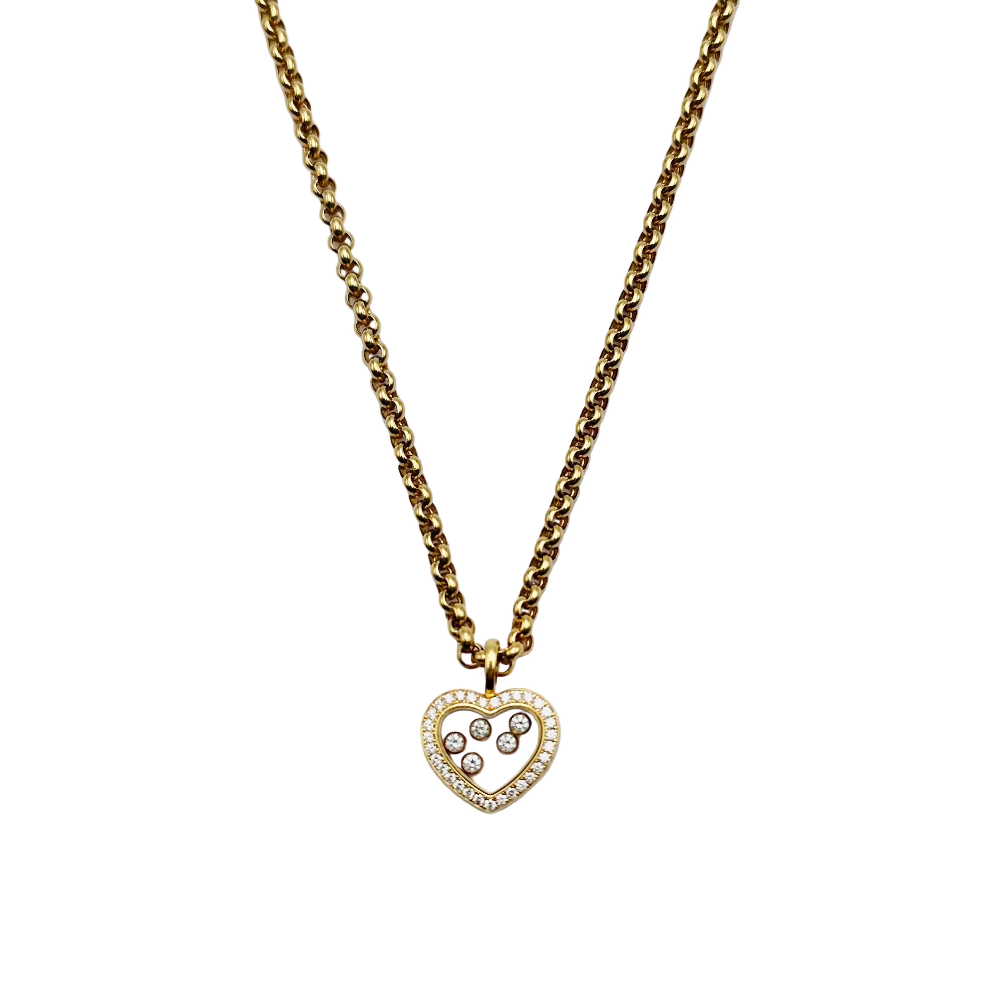 Collier Pendentif CHOPARD Happy Diamonds Icons en or jaune et diamants