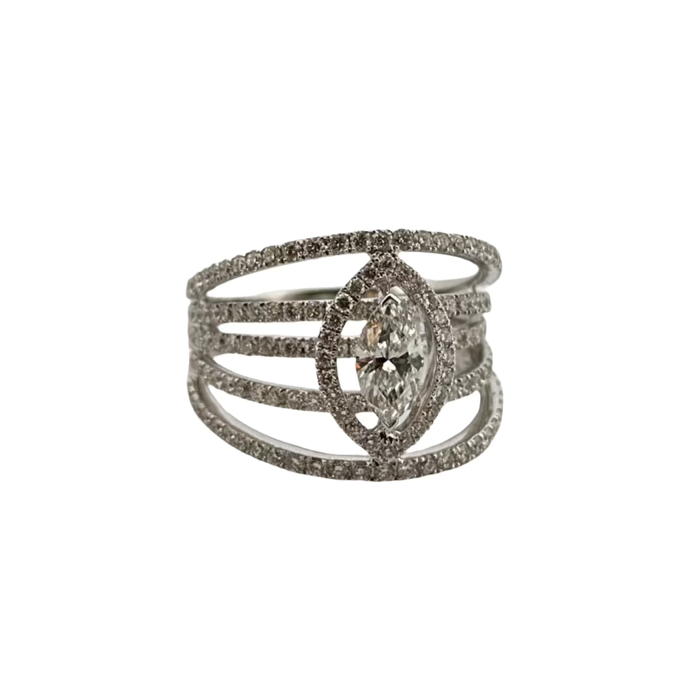 MESSIKA Bandeau ring in white gold and diamond